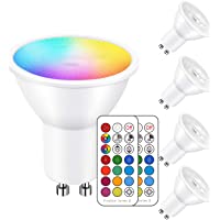 iLC Bombilla LED Foco GU10 Colores RGBW Bombillas spot Cambio de Color Regulable Blanco Cálido 2700k Casquillo - RGB 12…